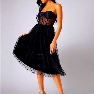 Black knee length dress